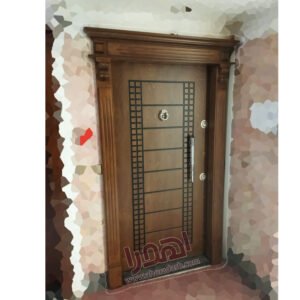 درب ضد سرقت قهوه ای طرح cnc کد Z-7100