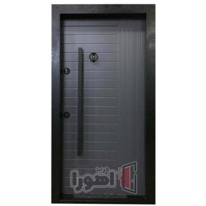 درب ضد سرقت طوسی مدرن یراق مشکی کد S-36