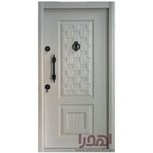 درب ضد سرقت رویه فلزی لوکس سفید کد ZF-126