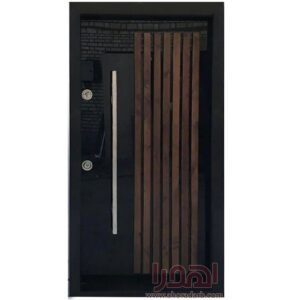 درب ضد سرقت لوکس طرح شیشه و ترمو وود کد Z-7103