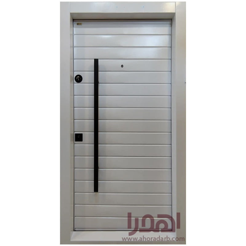 درب ضد سرقت فلزی سفید مدرن کد ZF-130