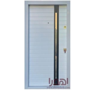 درب ضد سرقت سفید دو رنگ طرح مدرن کد Z-7030