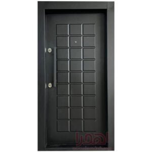 درب ضد سرقت رویه فلزی مدرن رنگ مشکی کد ZF-105