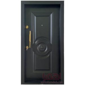 درب ضد سرقت رویه فلزی طرح کلاسیک مشکی کد ZF-108