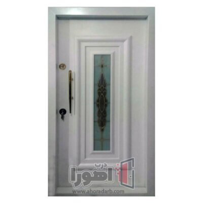 درب ورودی نما شیشه خور سفید کد M-552