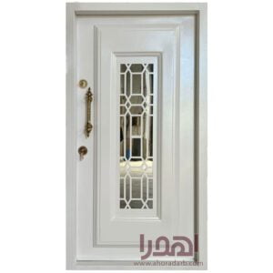 درب ضد سرقت فلزی شیشه خور کد ZF-121