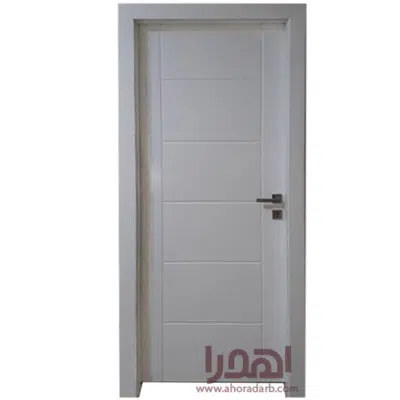 درب اتاقی سفید رنگ پوششی طرح cnc کد M-990