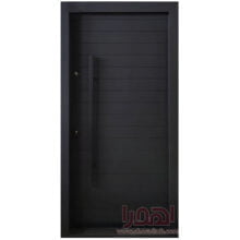 درب ورودی ساختمان فلزی مدرن مشکی کد ZF-332