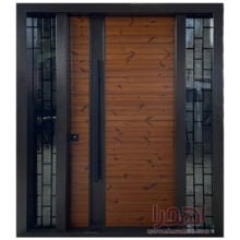 درب ورودی ساختمان ترمووود شیشه خور LT-1001
