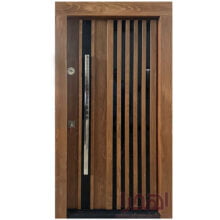 درب ورودی مدرن شیشه سکوریت و چوب کد Z-6045