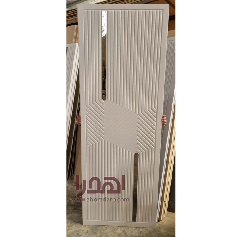 درب اتاق مدرن استیل دودی روکش سوپرمات بژ کد M-4060