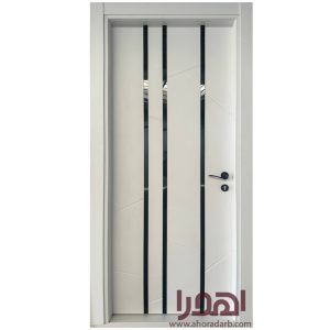 درب اتاق خواب مدرن روکش سوپرمات سفید و پلکسی مشکی کد P-690