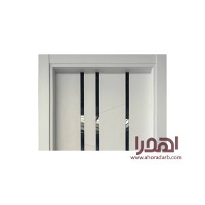 درب اتاق خواب مدرن روکش سوپرمات سفید و پلکسی مشکی کد P-690