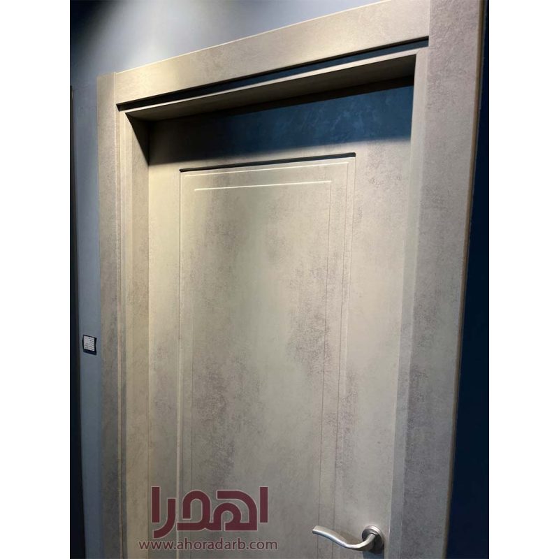 درب اتاق خواب لوکس روکش پتینه طوسی کد P-710