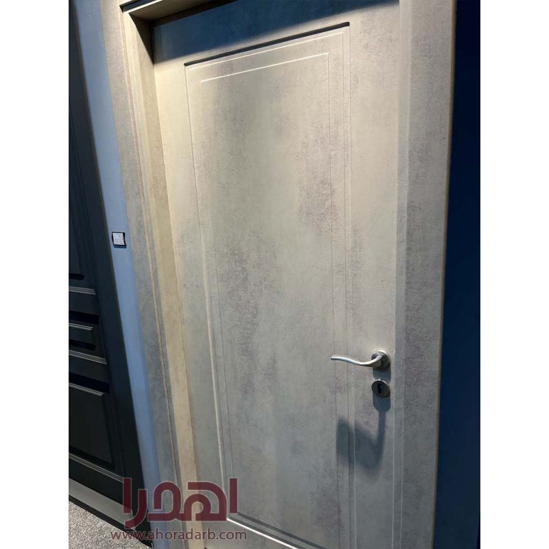 درب اتاق خواب لوکس روکش پتینه طوسی کد P-710