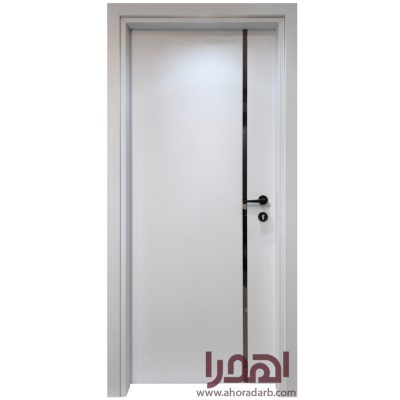 درب اتاق مدرن روکش سوپرمات سفید و پلکسی مشکی کد P-720
