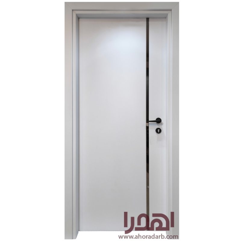 درب اتاق مدرن روکش سوپرمات سفید و پلکسی مشکی کد P-720