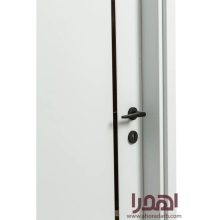درب اتاق مدرن روکش سوپرمات سفید و پلکسی مشکی کد P-720