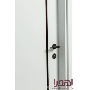 درب اتاق مدرن روکش سوپرمات سفید و پلکسی مشکی کد P-720
