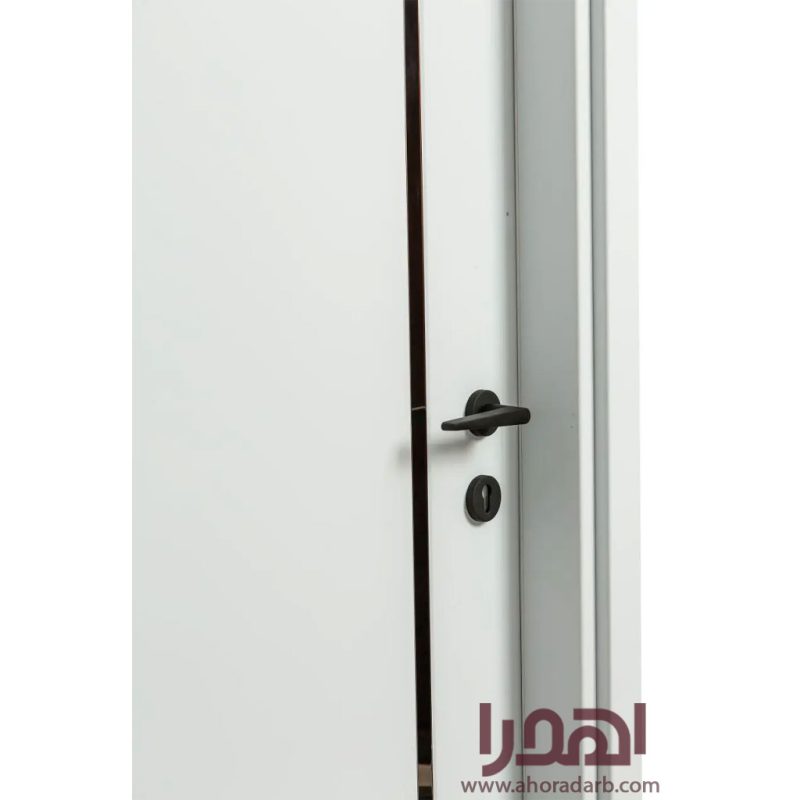 درب اتاق مدرن روکش سوپرمات سفید و پلکسی مشکی کد P-720