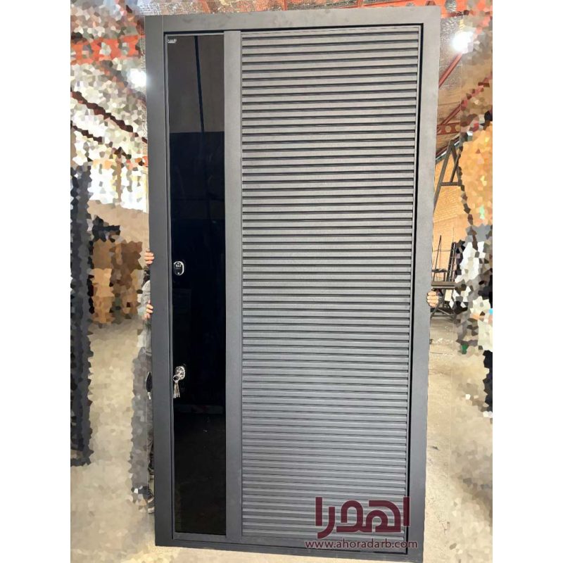 درب ضد سرقت ترک ترکیبی فلز و شیشه سکوریت کد Z-7179