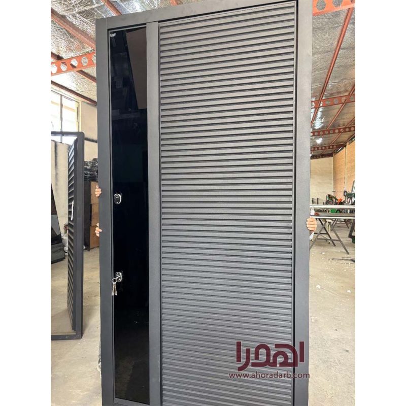 درب ضد سرقت ترک ترکیبی فلز و شیشه سکوریت کد Z-7179
