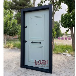 درب ضد سرقت نئوکلاسیک برجسته طوسی کد Z-7180